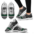 Thin Green Line White Running Shoes