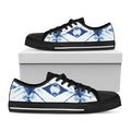 Tie Dye Shibori Pattern Print Black Low Top Sneakers