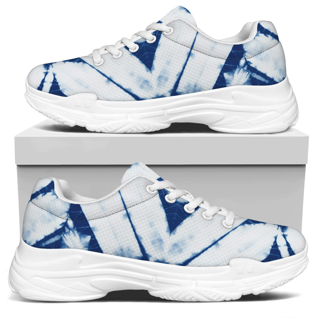 Tie Dye Shibori Pattern Print White Chunky Shoes
