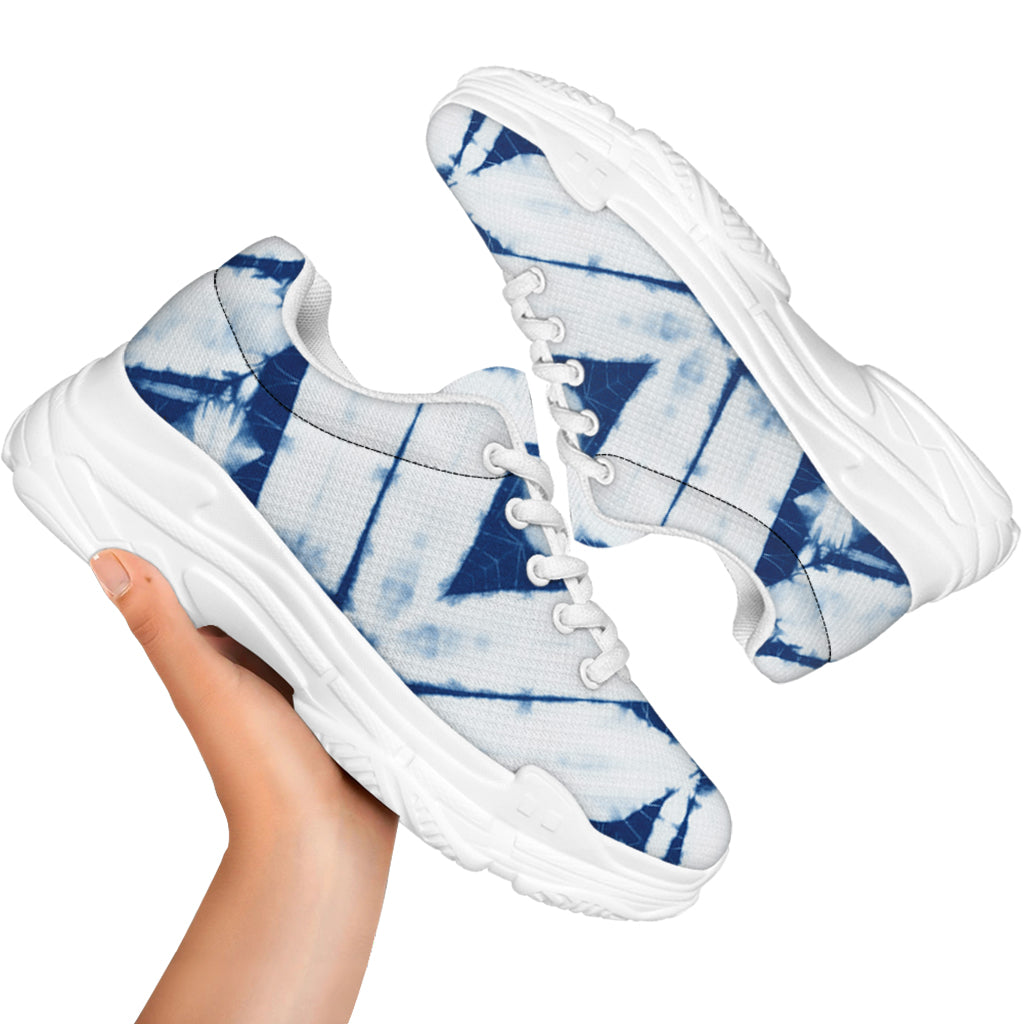 Tie Dye Shibori Pattern Print White Chunky Shoes