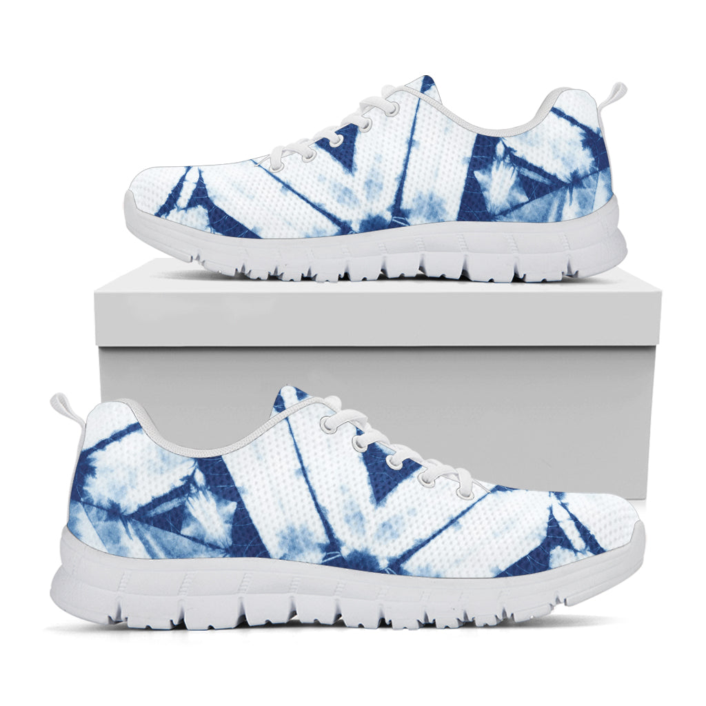 Tie Dye Shibori Pattern Print White Running Shoes