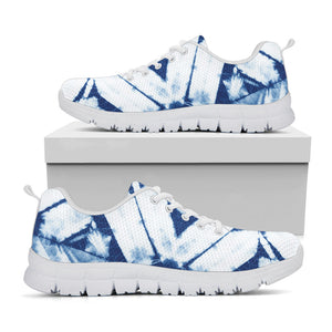 Tie Dye Shibori Pattern Print White Running Shoes