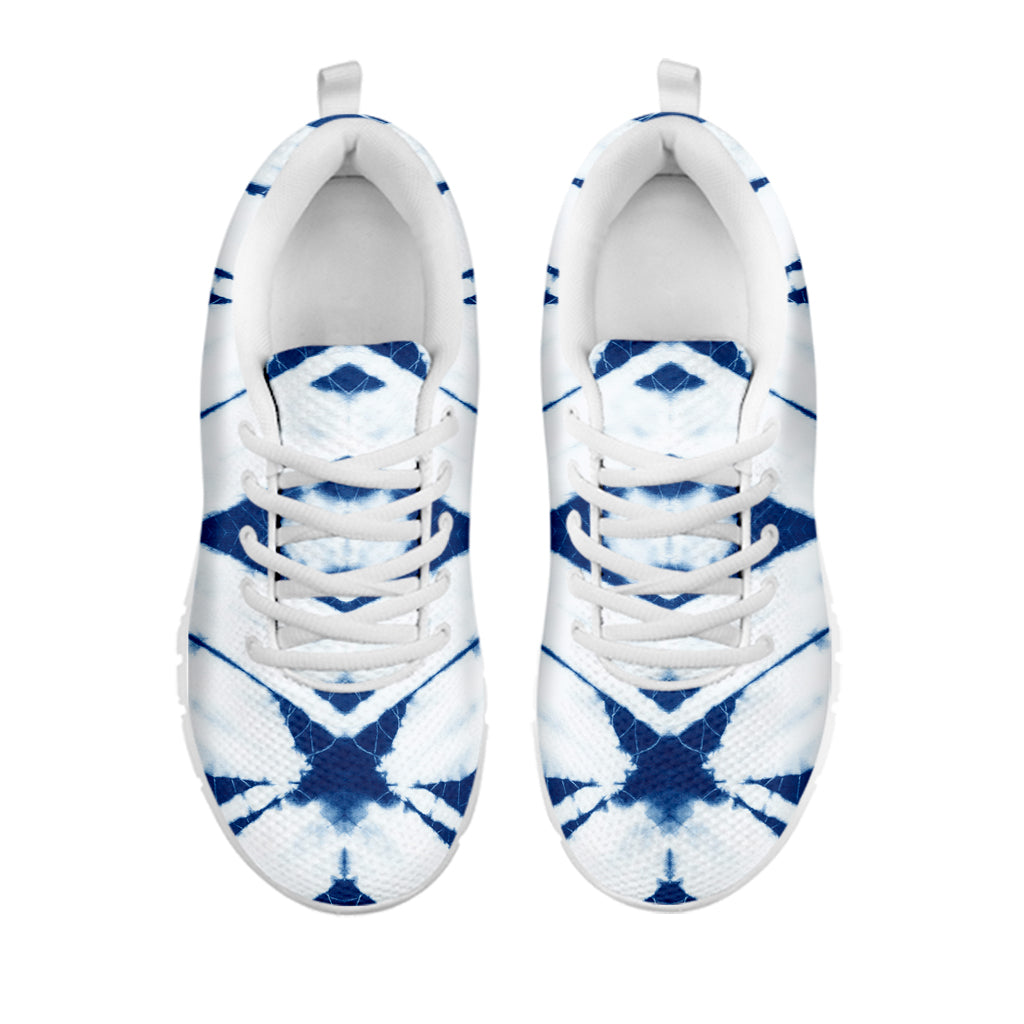 Tie Dye Shibori Pattern Print White Running Shoes