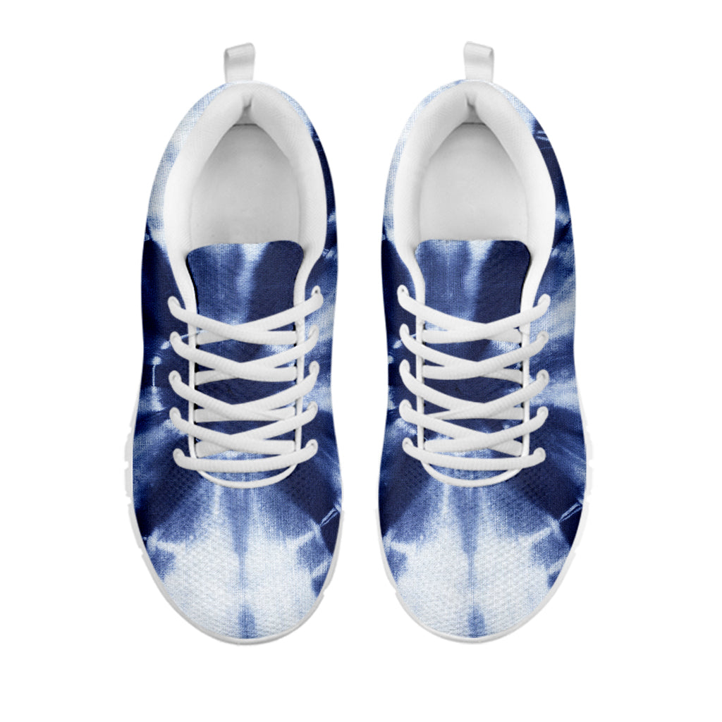 Tie Dye Shibori Print White Running Shoes