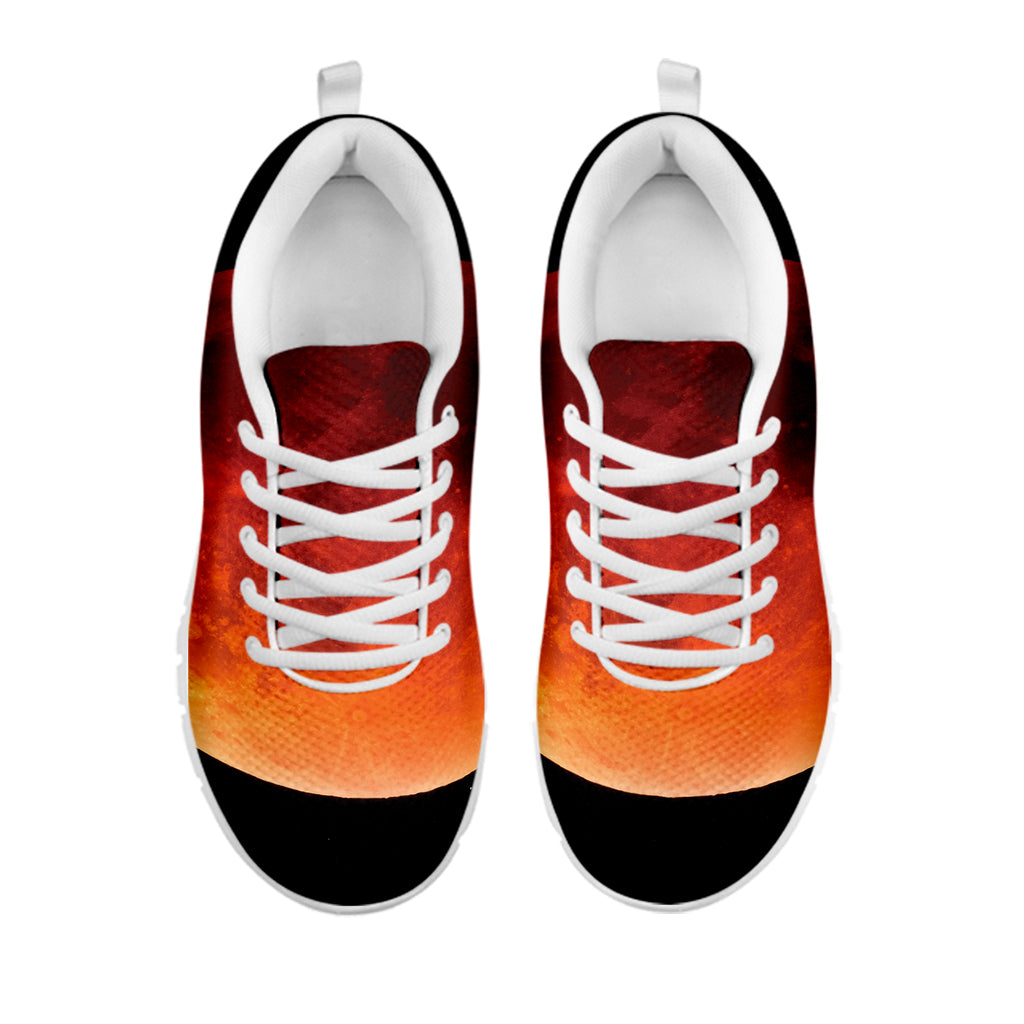 Total Lunar Eclipse Print White Running Shoes
