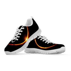 Total Solar Eclipse Print White Running Shoes