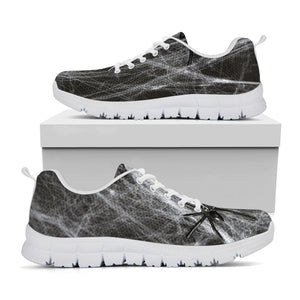Toy Spiders And Cobweb Print White Running Shoes