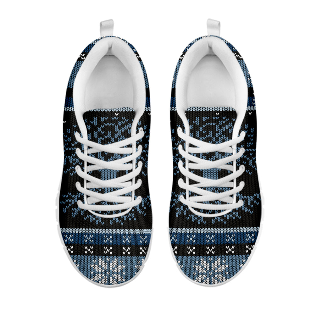 Tree Of Life And Howling Wolves Print White Running Shoes