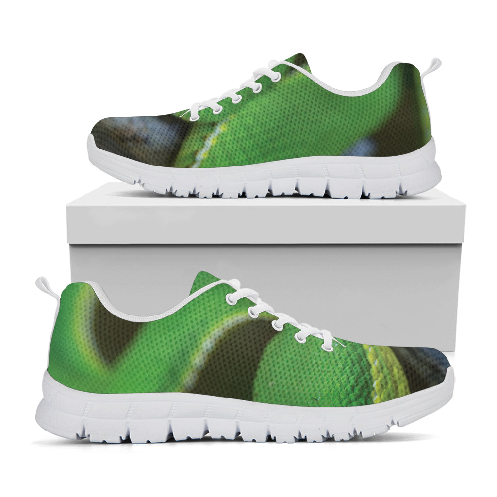 Trimeresurus Albolabris Snake Print White Running Shoes