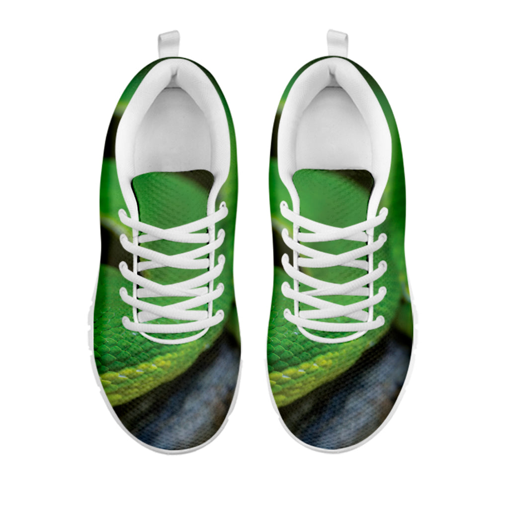 Trimeresurus Albolabris Snake Print White Running Shoes