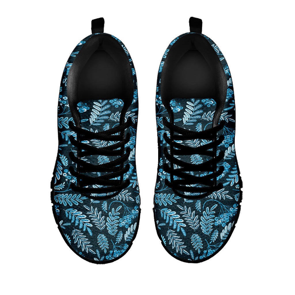 Tropical Denim Jeans Pattern Print Black Running Shoes
