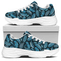 Tropical Denim Jeans Pattern Print White Chunky Shoes
