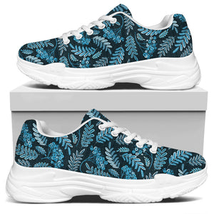 Tropical Denim Jeans Pattern Print White Chunky Shoes