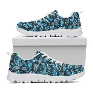 Tropical Denim Jeans Pattern Print White Running Shoes