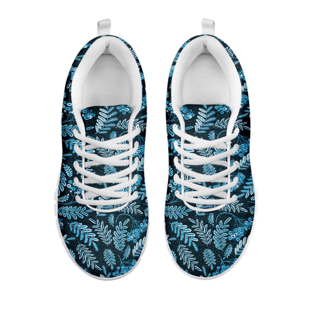 Tropical Denim Jeans Pattern Print White Running Shoes