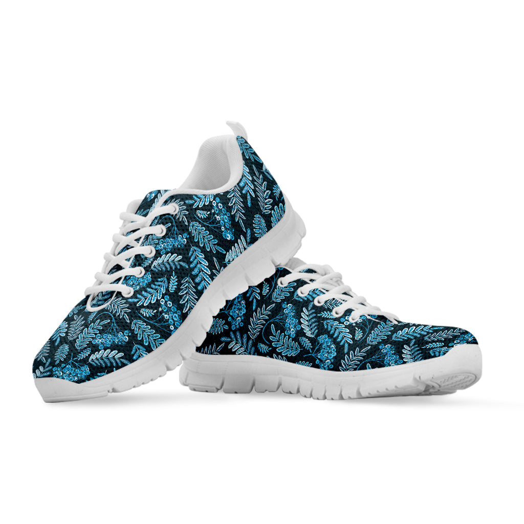 Tropical Denim Jeans Pattern Print White Running Shoes