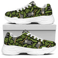 Tropical Sloth Pattern Print White Chunky Shoes