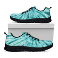 Turquoise Tie Dye Print Black Running Shoes