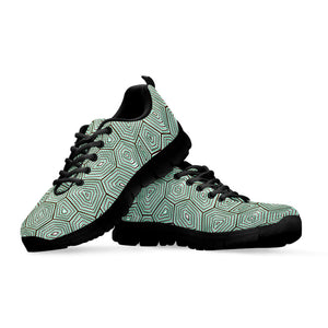 Turtle Shell Pattern Print Black Running Shoes