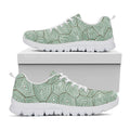 Turtle Shell Pattern Print White Running Shoes