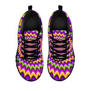 Twisted Colors Moving Optical Illusion Black Running Shoes