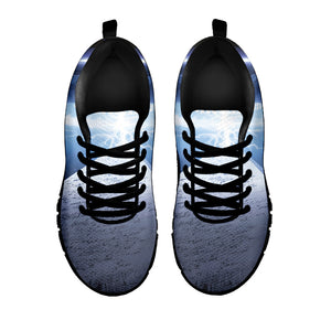 UFO Pyramid Print Black Running Shoes