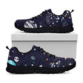 Universe Galaxy Outer Space Print Black Running Shoes