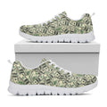 US Dollar Print White Running Shoes