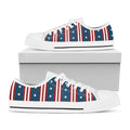 USA Independence Day Pattern Print White Low Top Sneakers