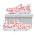 Valentine's Day Heart Pattern Print White Running Shoes