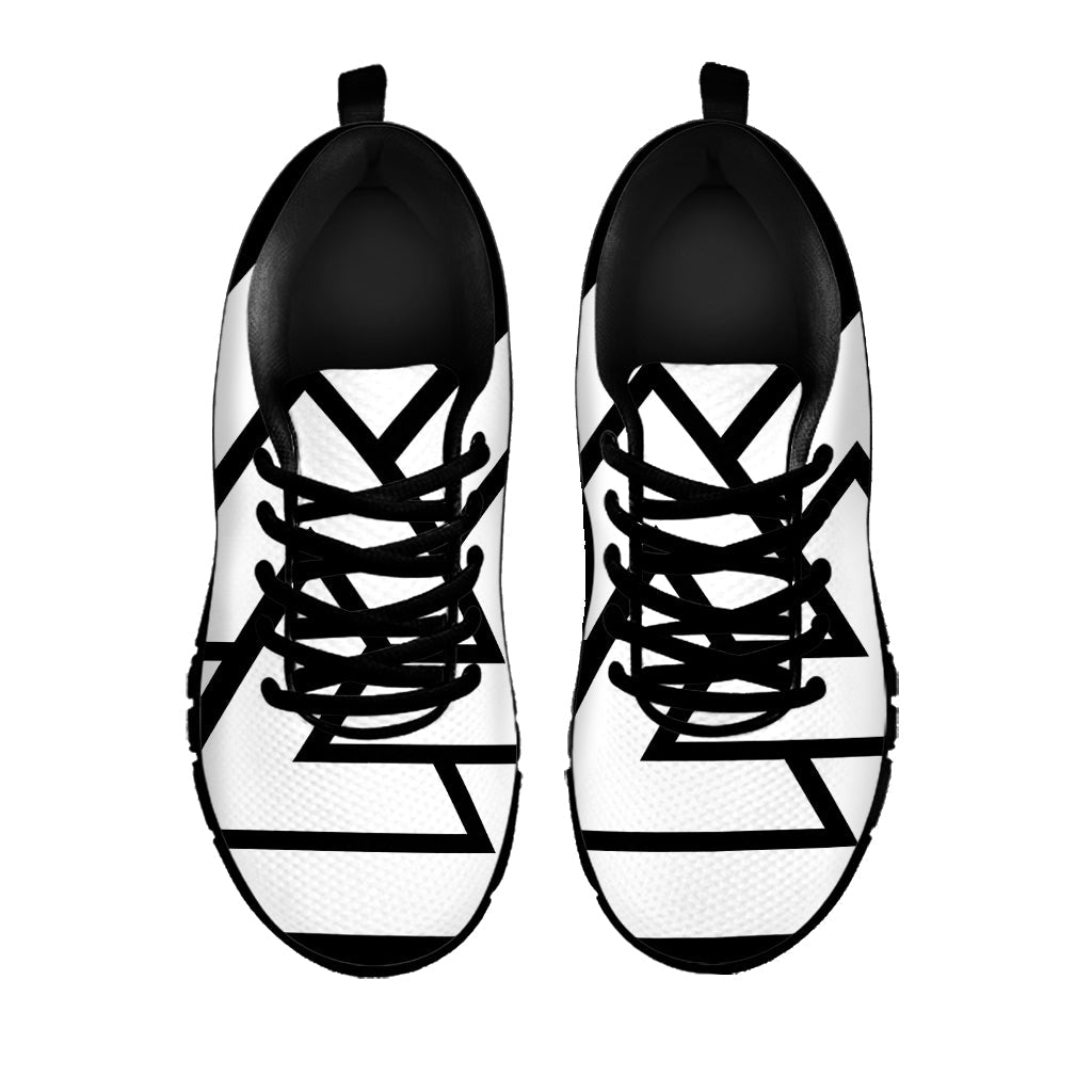 Viking Valknut Symbol Print Black Running Shoes