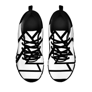 Viking Valknut Symbol Print Black Running Shoes