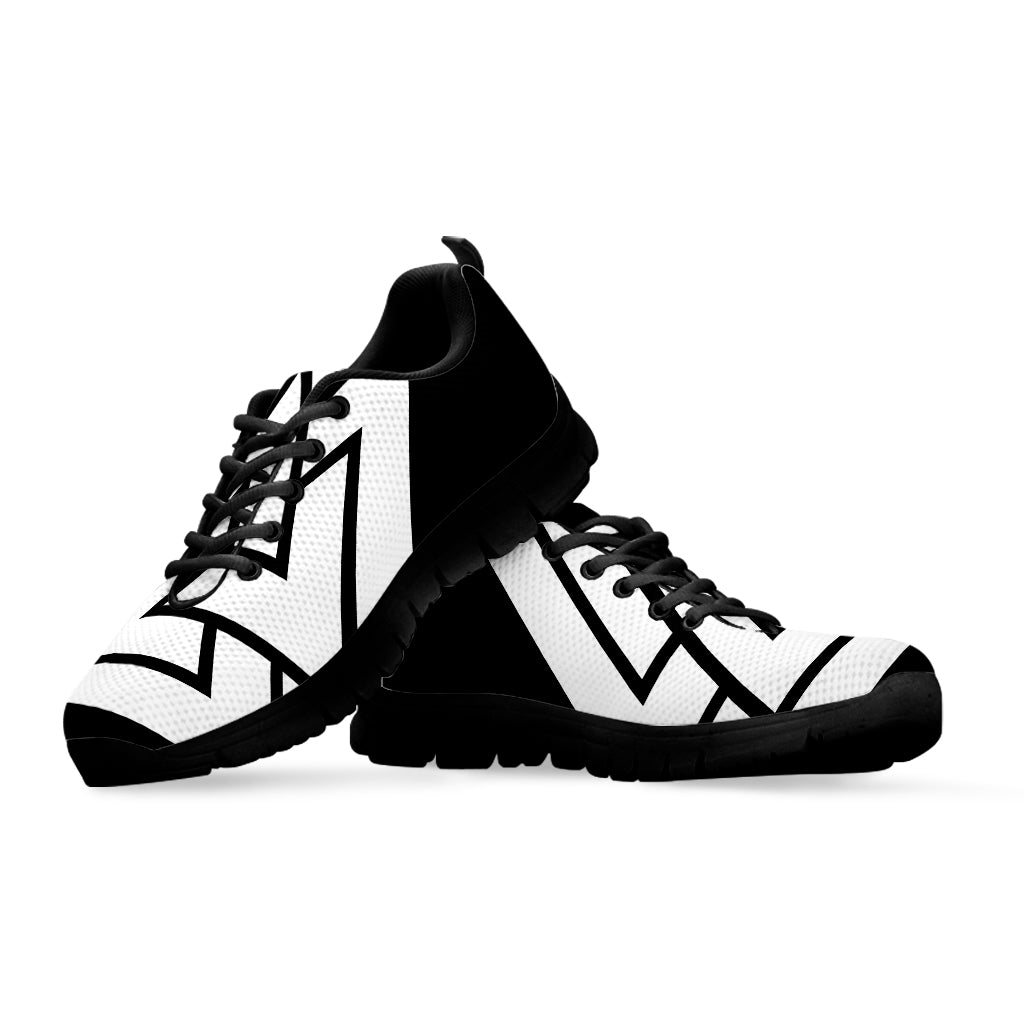 Viking Valknut Symbol Print Black Running Shoes