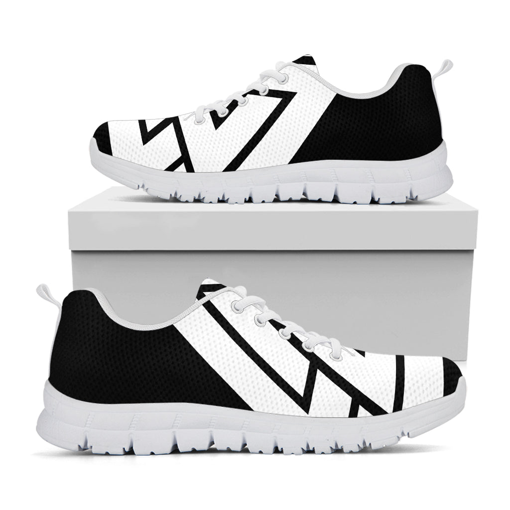 Viking Valknut Symbol Print White Running Shoes