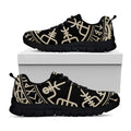 Viking Vegvisir Print Black Running Shoes