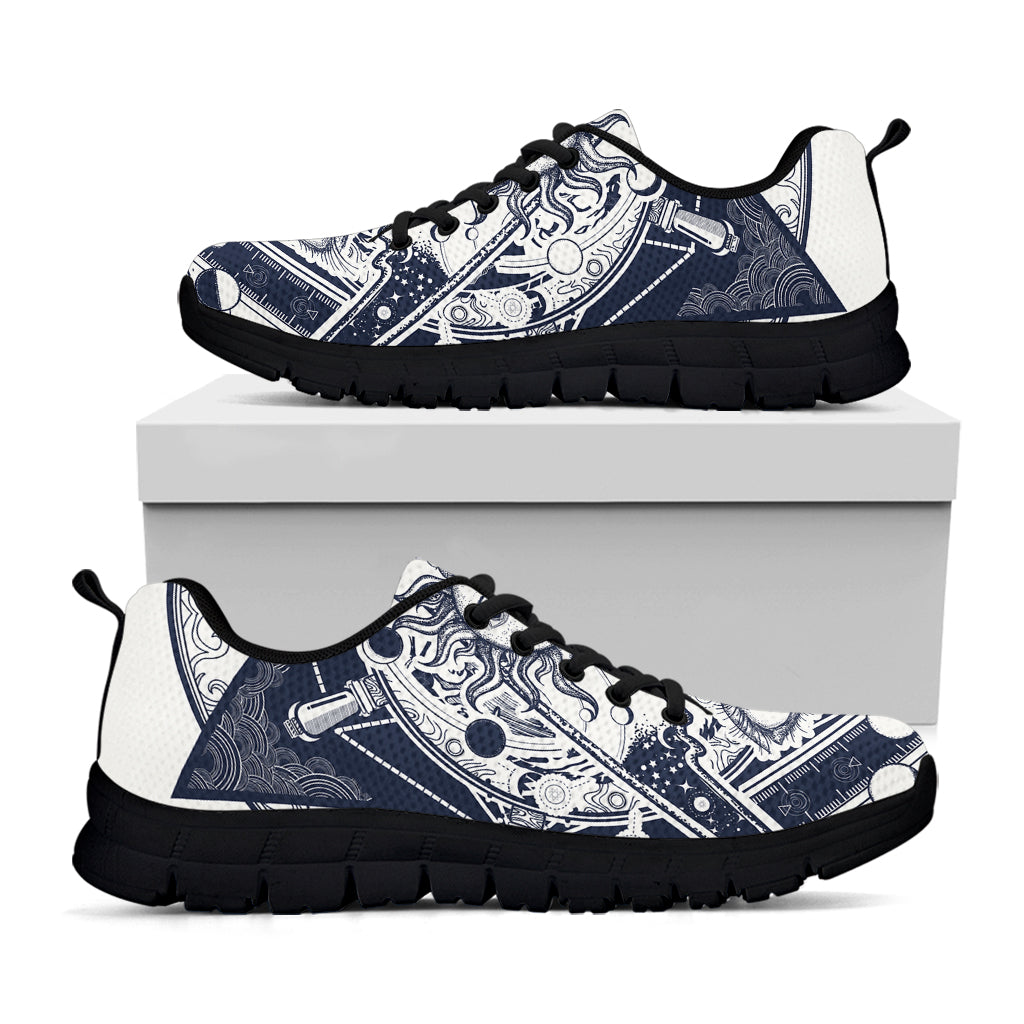 Vintage Masonic Freemasonry Print Black Running Shoes