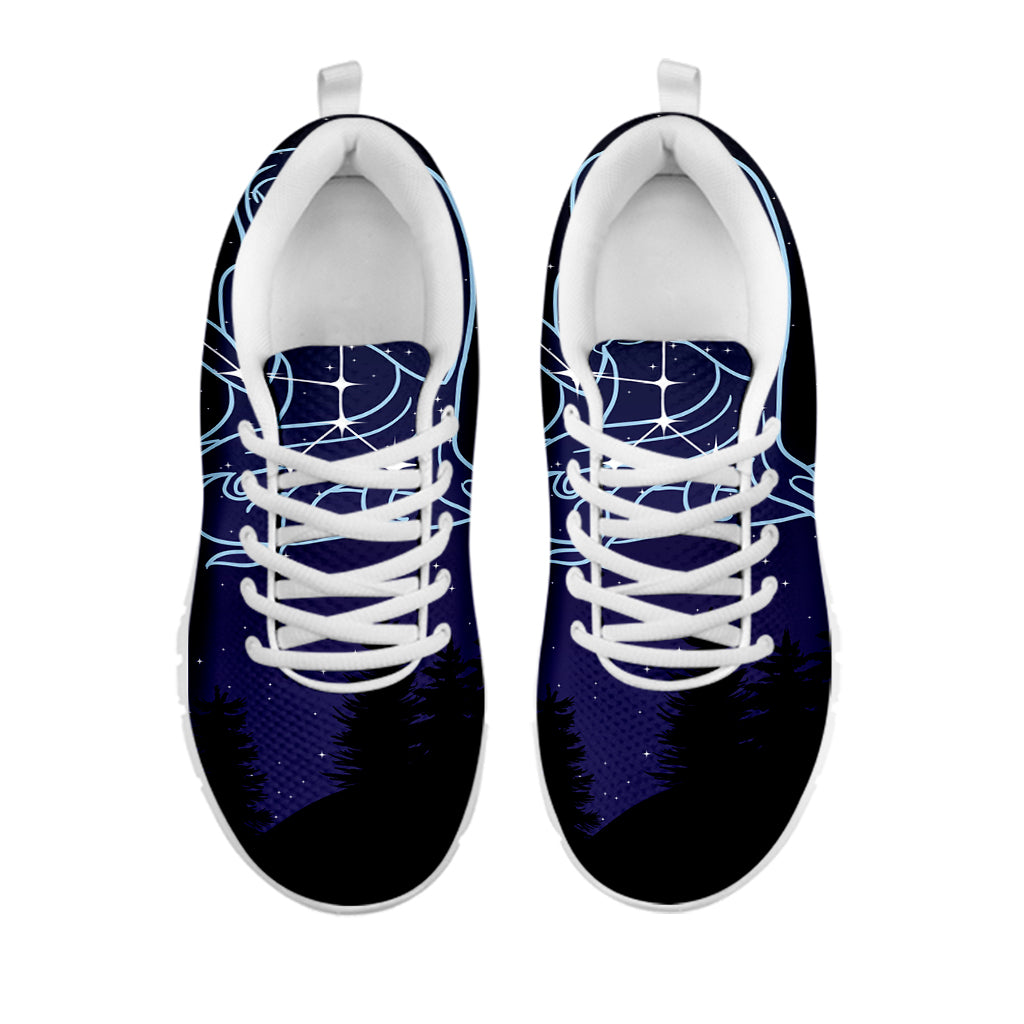 Virgo Constellation Print White Running Shoes