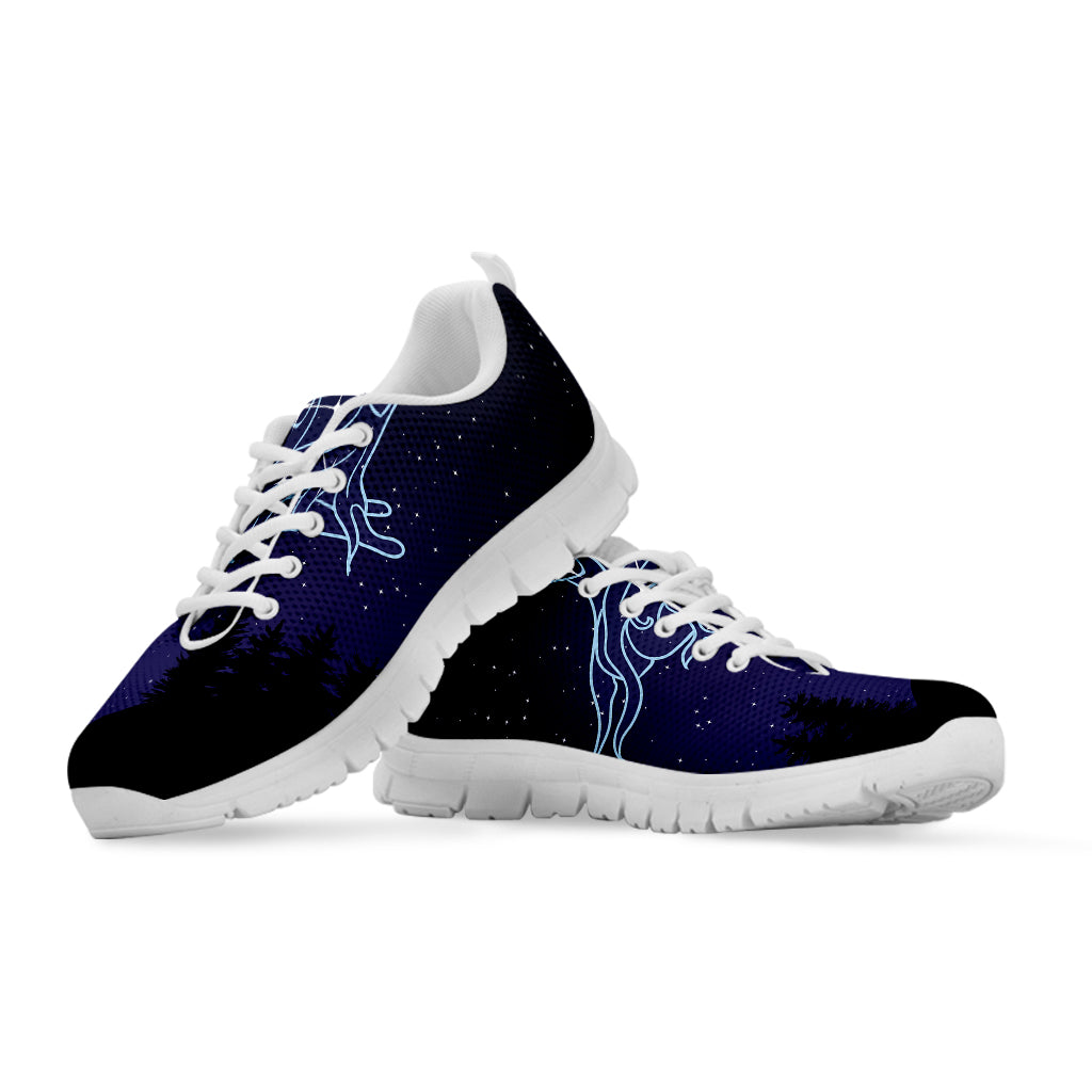 Virgo Constellation Print White Running Shoes