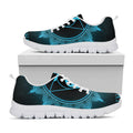 Vishuddha Chakra Symbol Print White Running Shoes