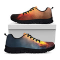 Volcano Eruption Print Black Running Shoes