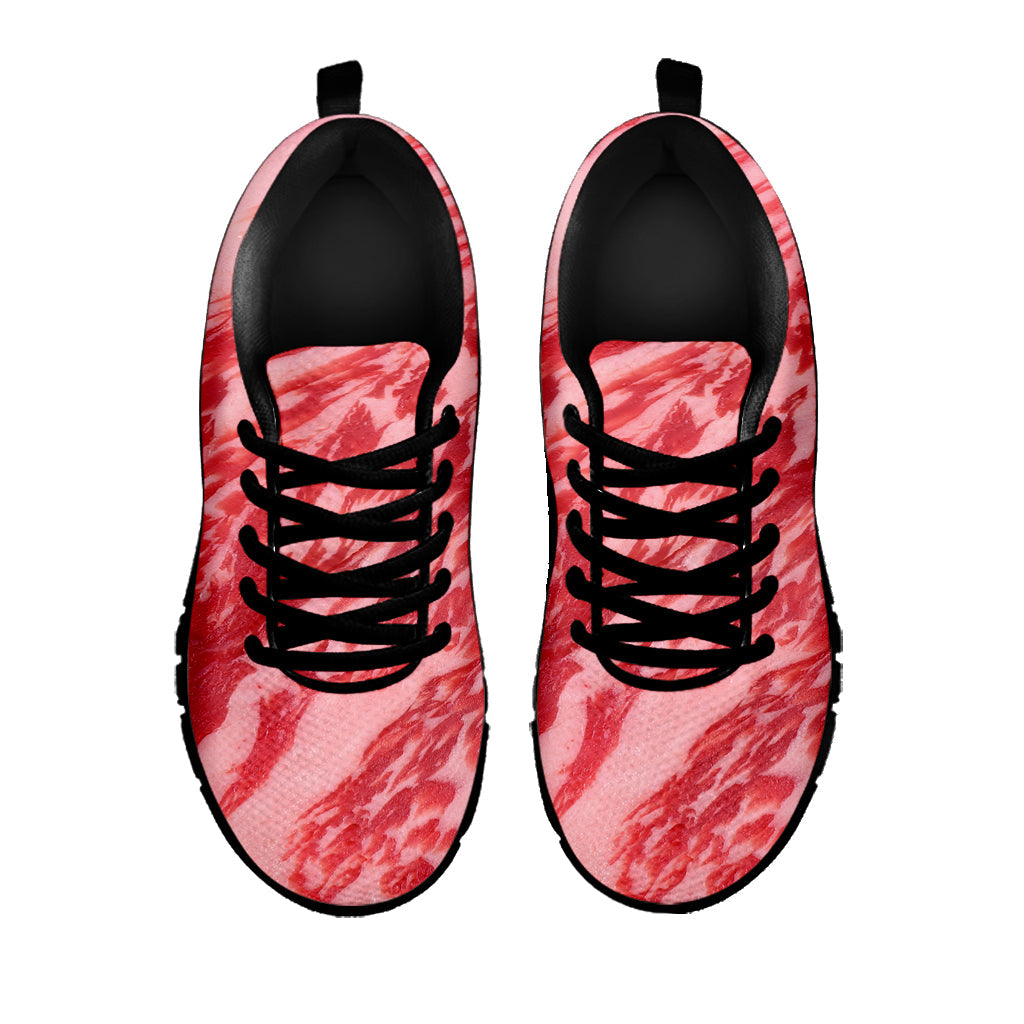 Wagyu Beef Meat Print Black Running Shoes