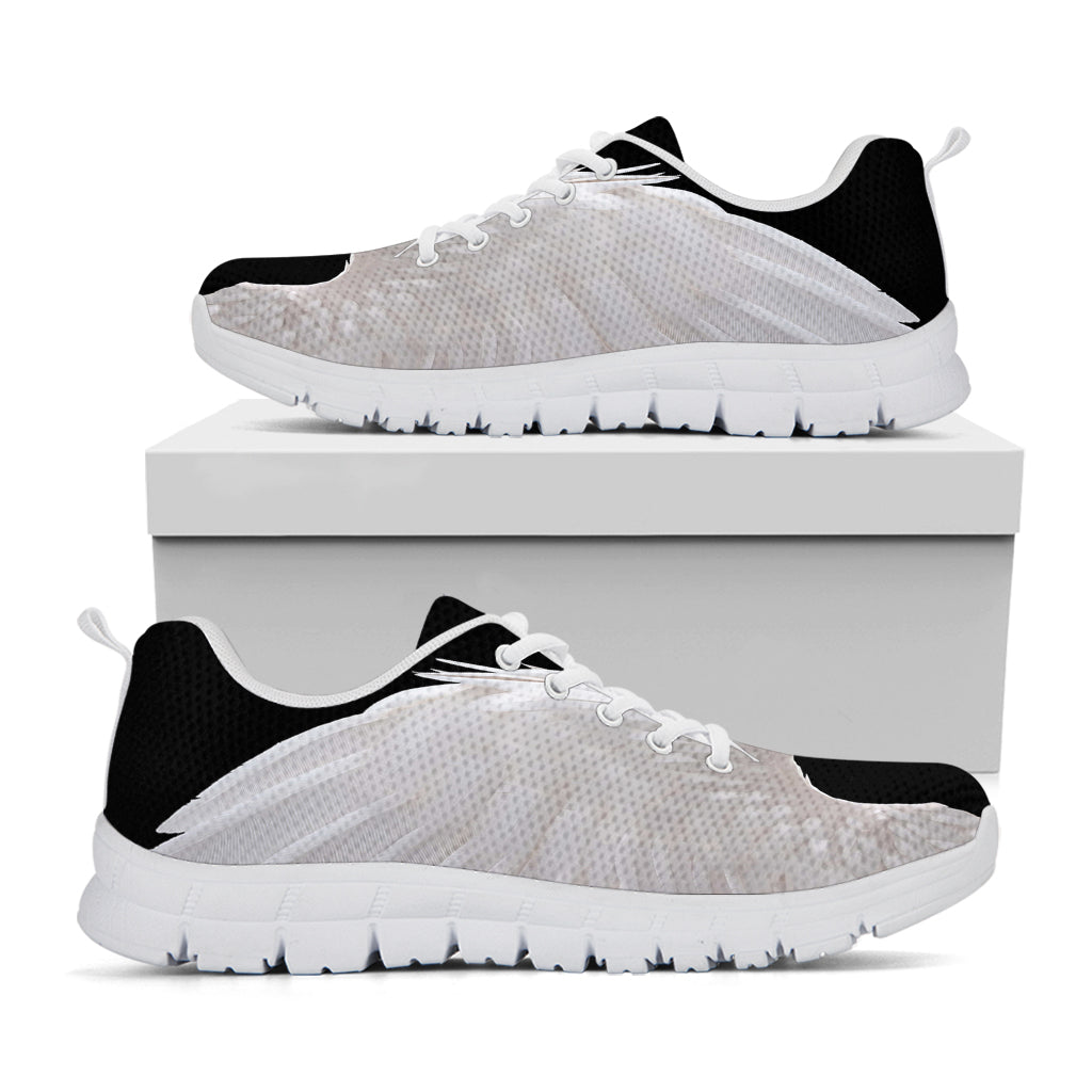 White Angel Wings Print White Running Shoes