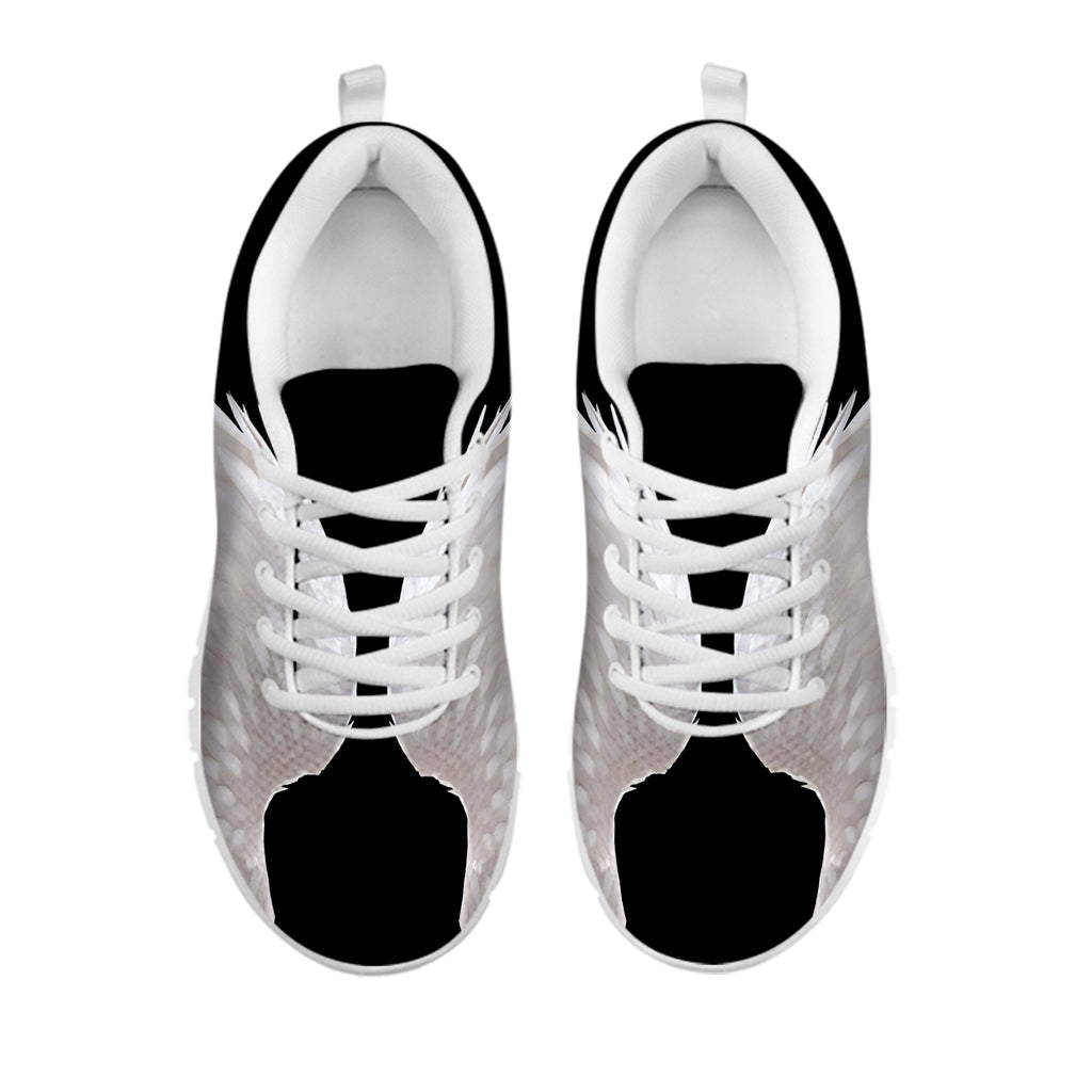 White Angel Wings Print White Running Shoes