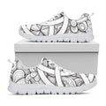 White Celtic Trinity Knot Symbol Print White Running Shoes