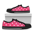 White Dove Breast Cancer Pattern Print Black Low Top Sneakers