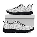 White Eggplant Drawing Print Black Running Shoes