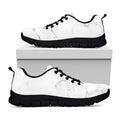 White Grunge Marble Print Black Running Shoes
