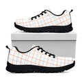 White Halloween Tattersall Pattern Print Black Running Shoes