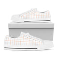 White Halloween Tattersall Pattern Print White Low Top Sneakers