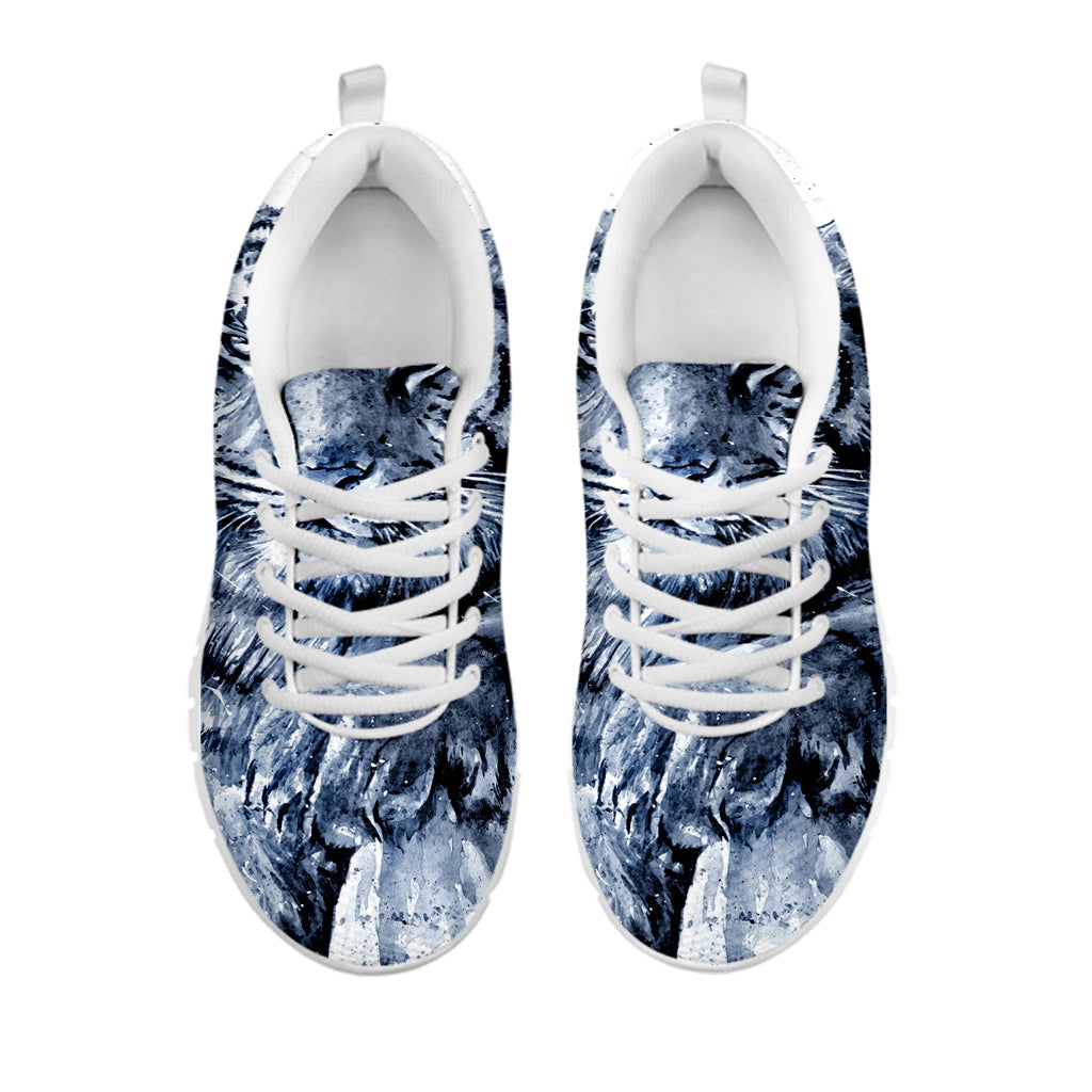White Tiger Painting Print White Running Shoes